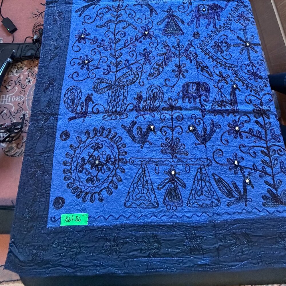 Vintage Indian Embroidered Tapestry